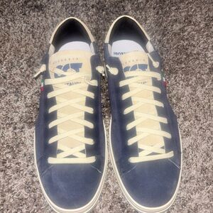 P448 Men's Navy and Cream Sneakers